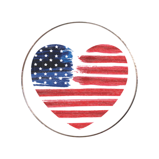 183 - American Flag Heart