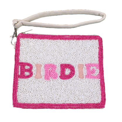 White & Pink "BIRDIE" Beaddie