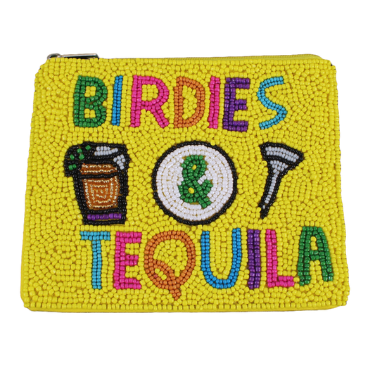 Yellow "Birdies & Tequila" Beaddie