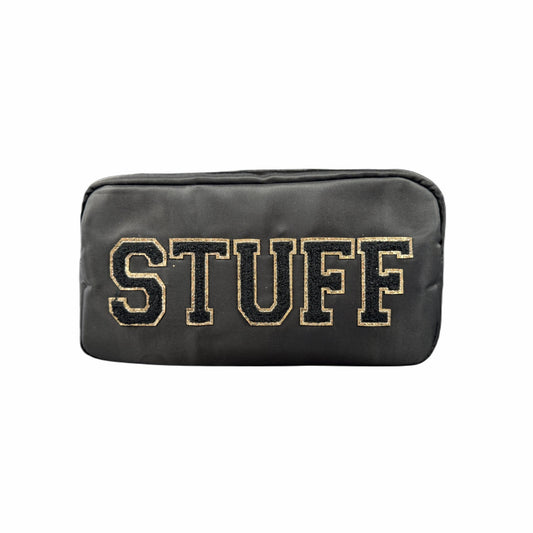 "Stuff" (Black with Black/Gold Letters)