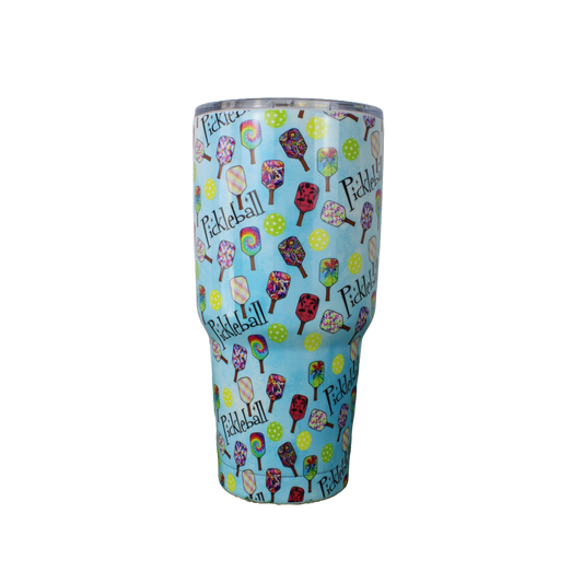 Blue Pickleball Tumbler