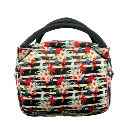 Insulated Square Cooler Bag - Floral Stripes