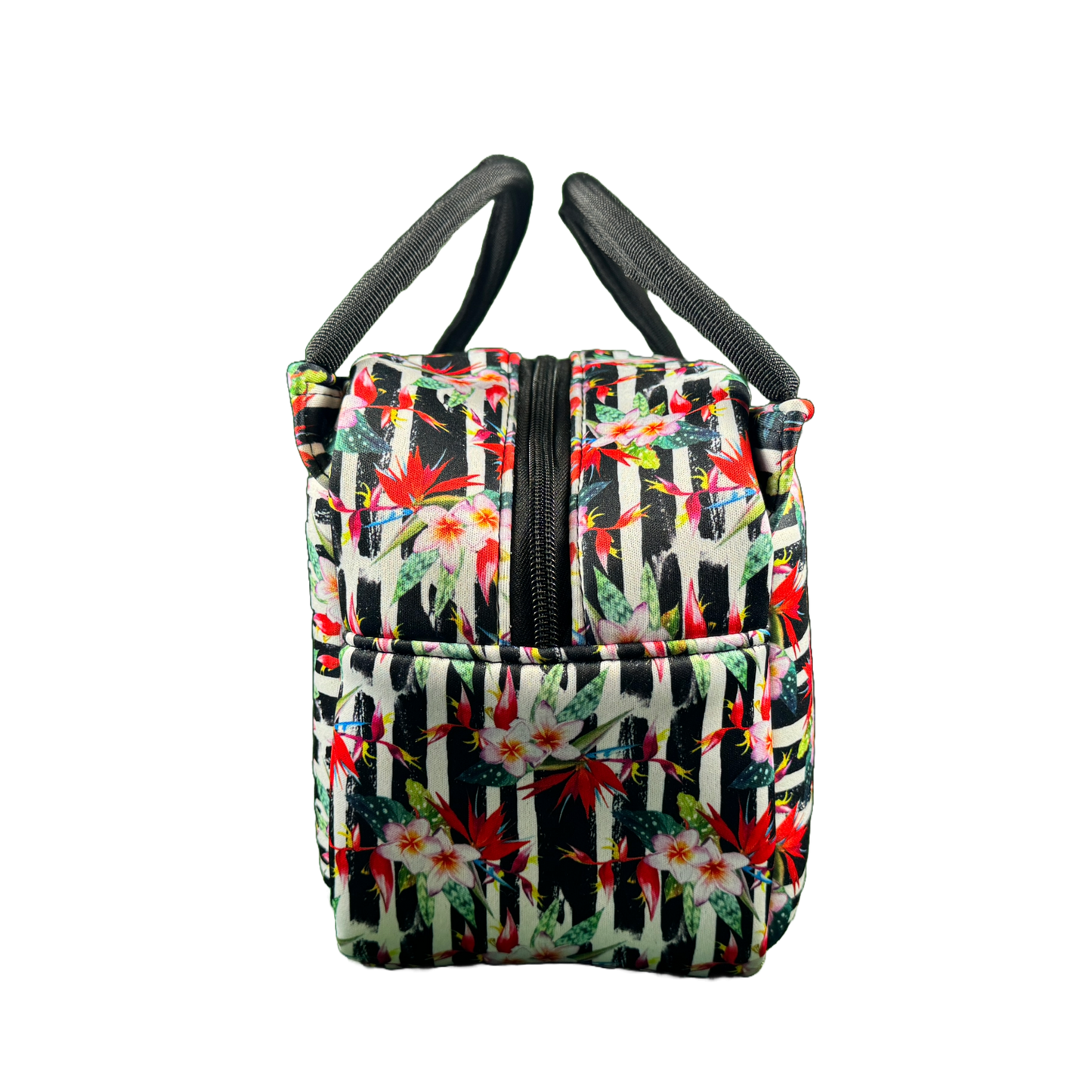 Insulated Square Cooler Bag - Floral Stripes