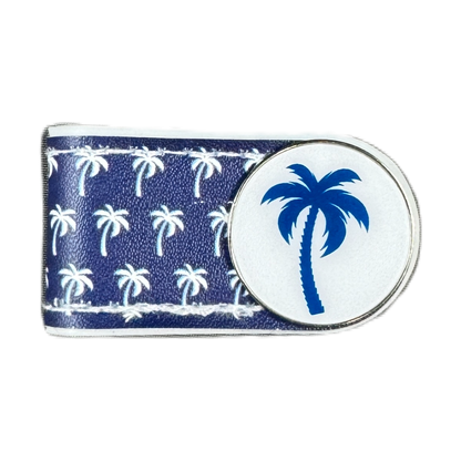 031 Navy Palm Trees