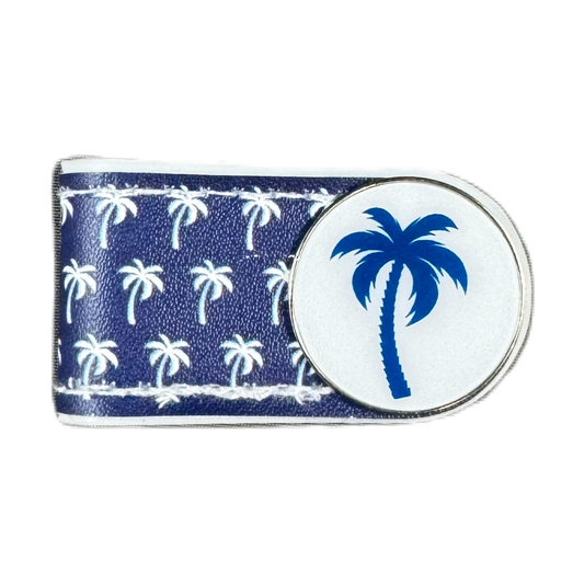 031 Navy Palm Trees