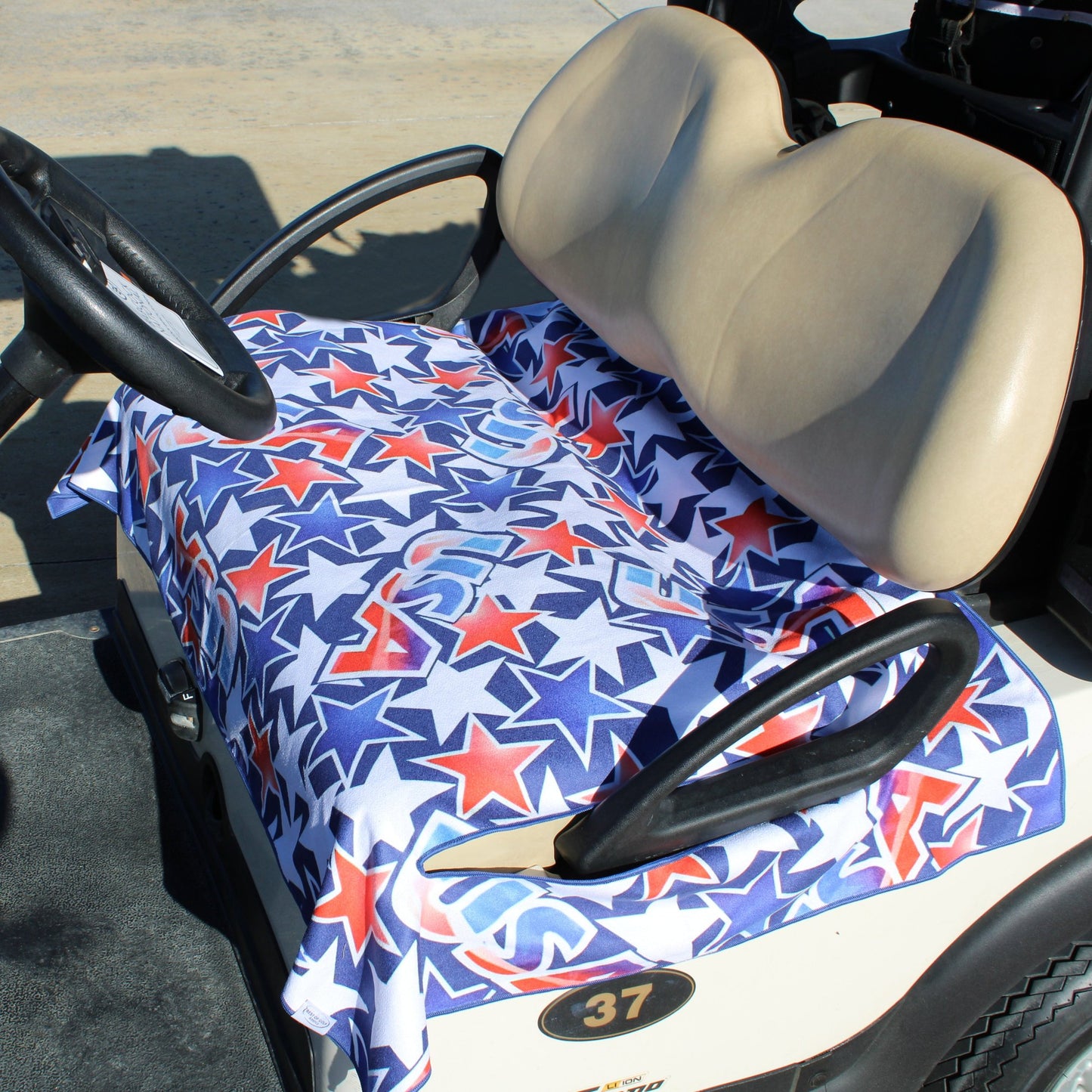 Golf Cart Seat Cover - USA / Stars