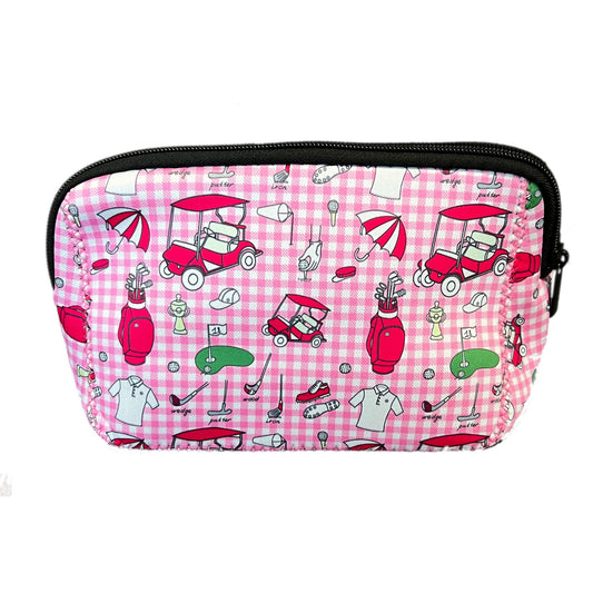 Neoprene Cosmetic Pouch - Ladies Day Out (Pink)