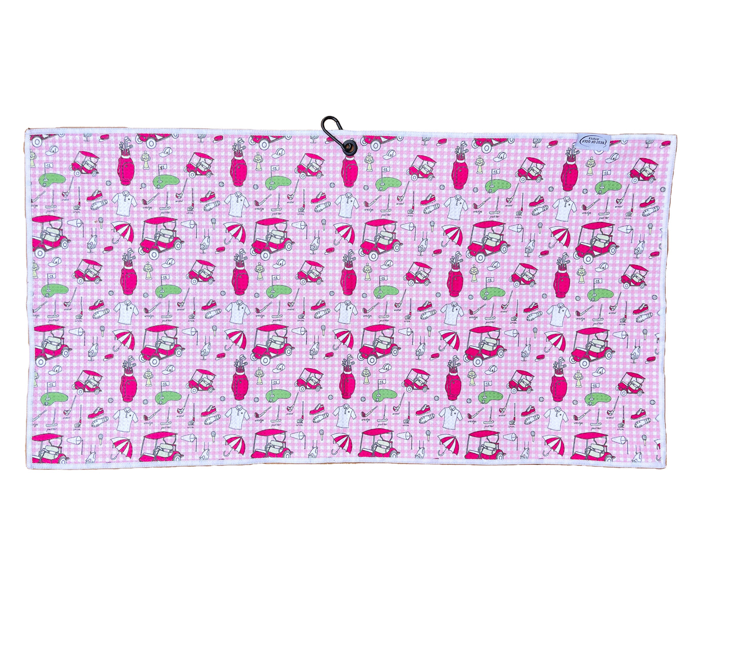 Printed Microfiber Golf Towel - Ladies Day Out (Pink)