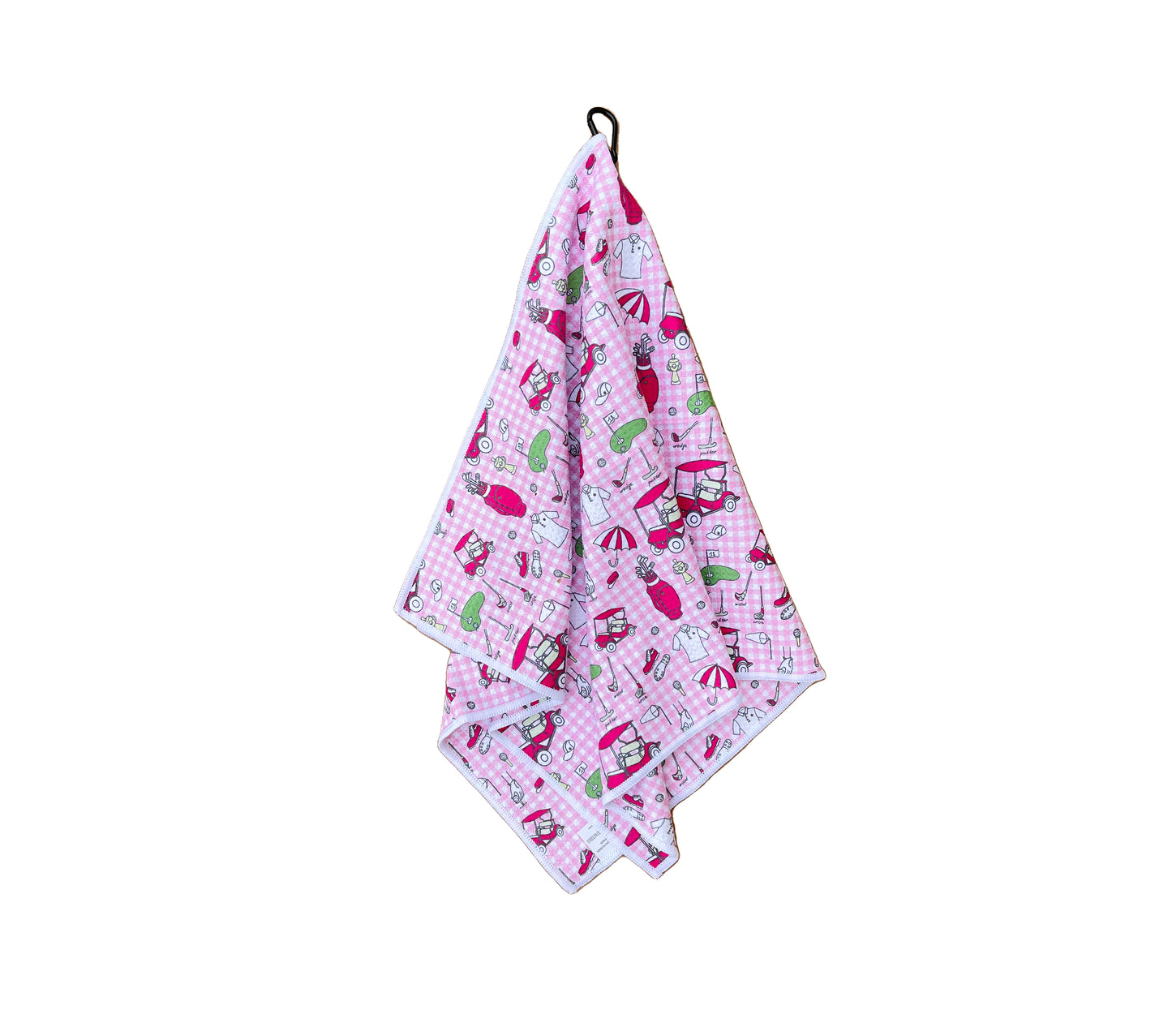 Printed Microfiber Golf Towel - Ladies Day Out (Pink)