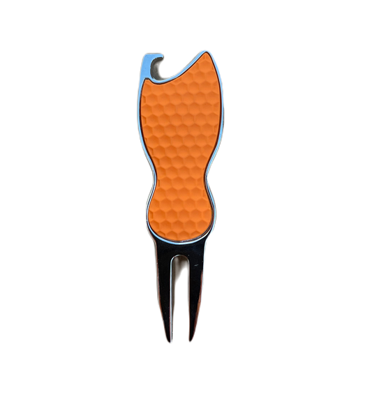 Bottle Opener Divot Repair Tool - Orange