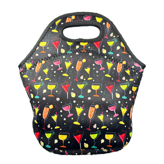 Neoprene Lunch Bag - Party Time (Black)