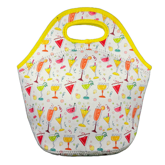 Neoprene Lunch Bag - Party Time (White)