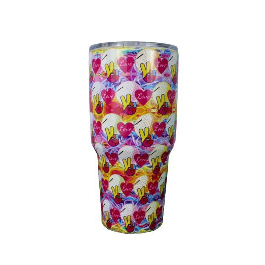 Peace, Love, Golf Tumbler