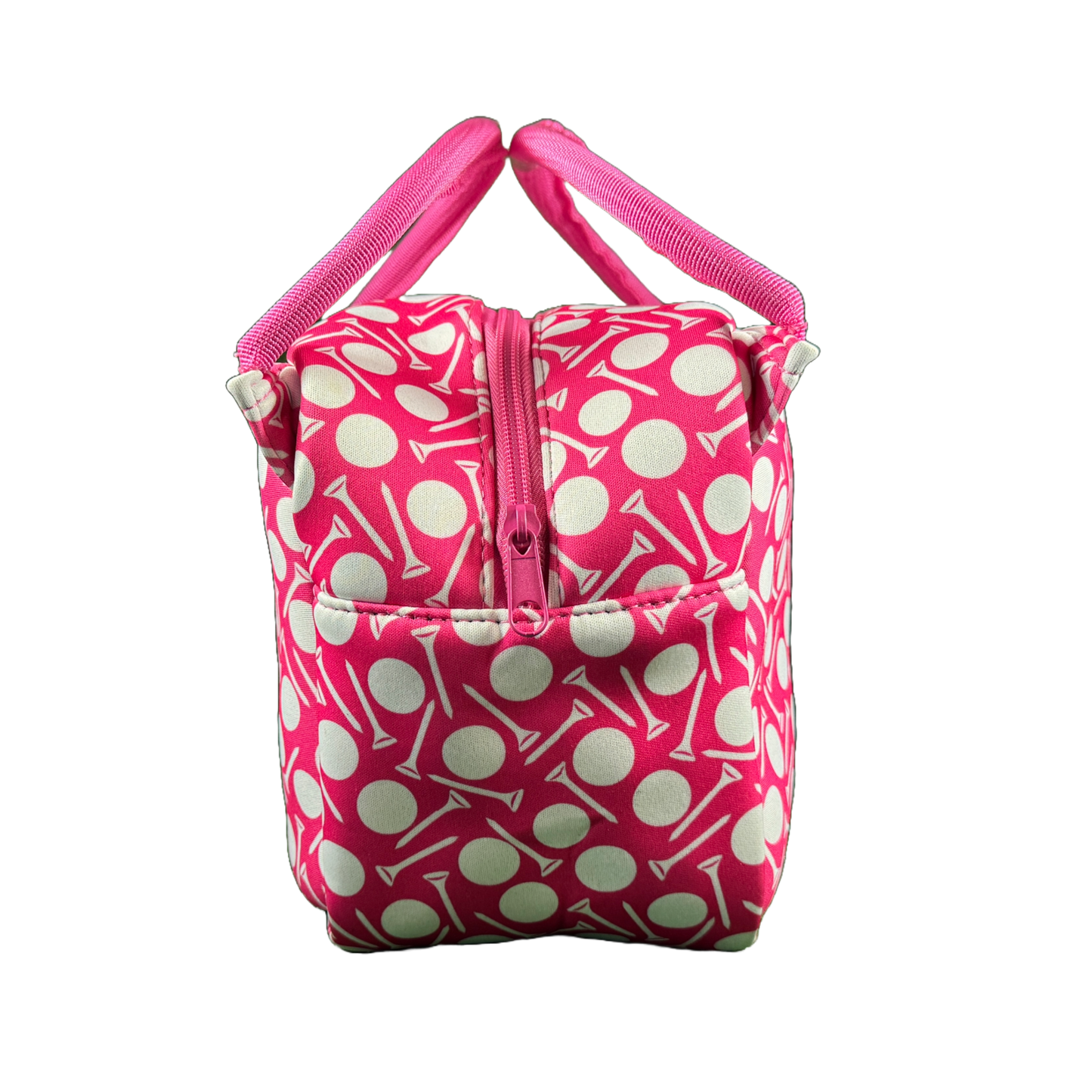 Insulated Square Cooler Bag - Pink Ball & Tee