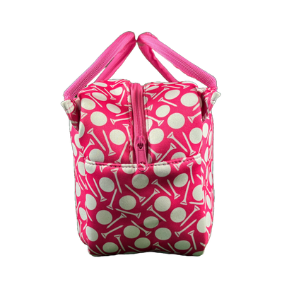 Insulated Square Cooler Bag - Pink Ball & Tee