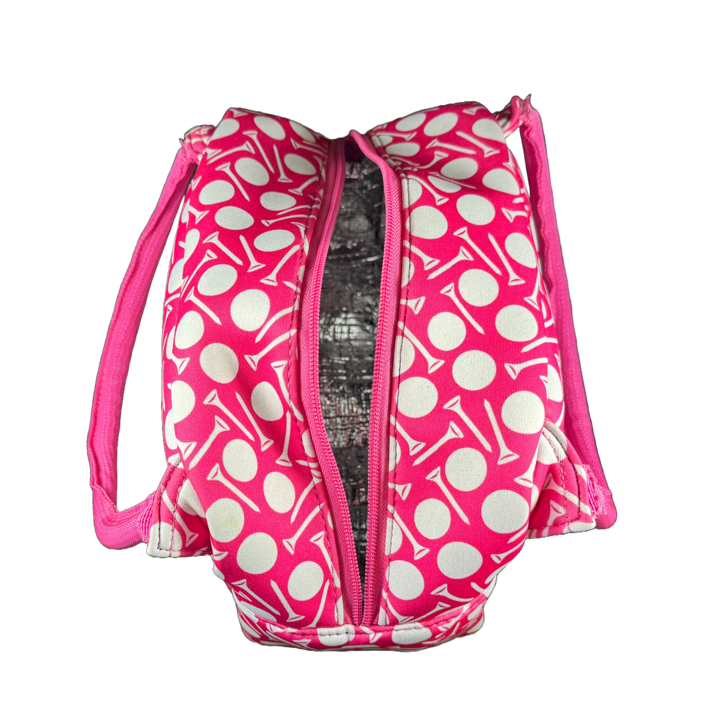 Insulated Square Cooler Bag - Pink Ball & Tee