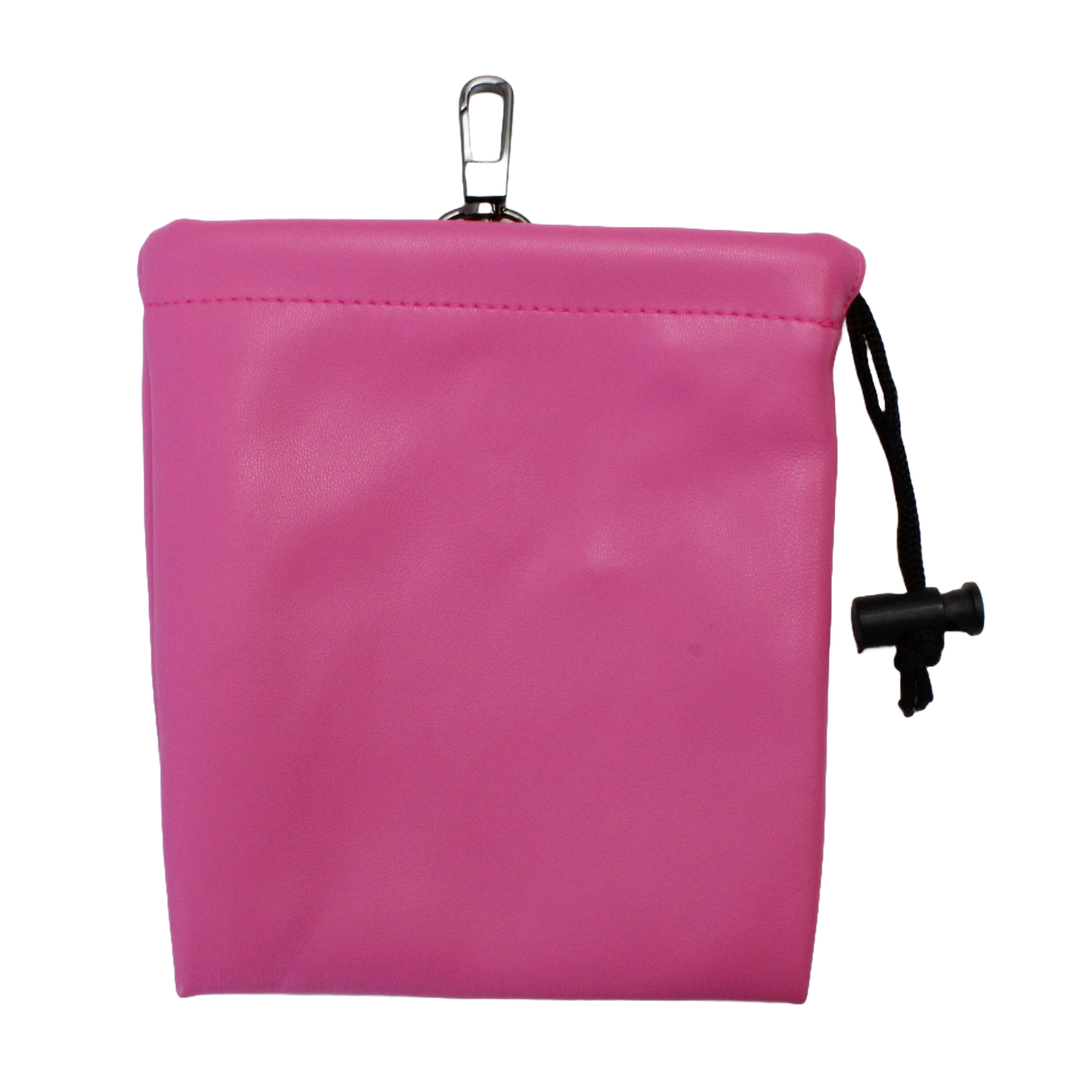 Faux Leather Drawstring Bag - Pink