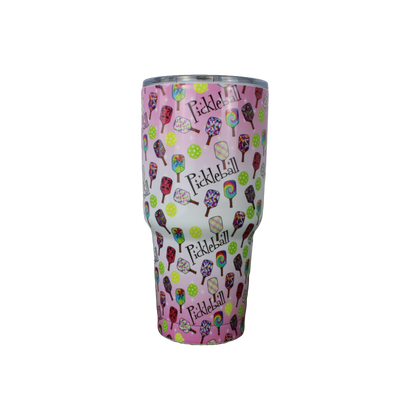 Pink Pickleball Tumbler