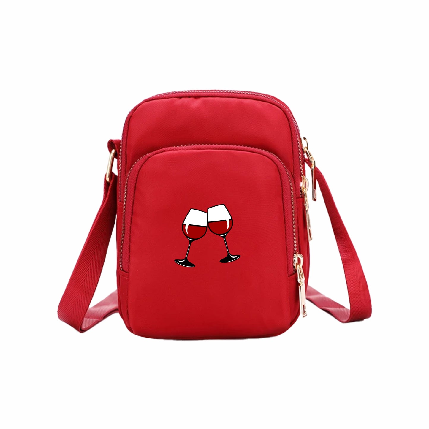 Nylon Crossbody Bag - Red (9)