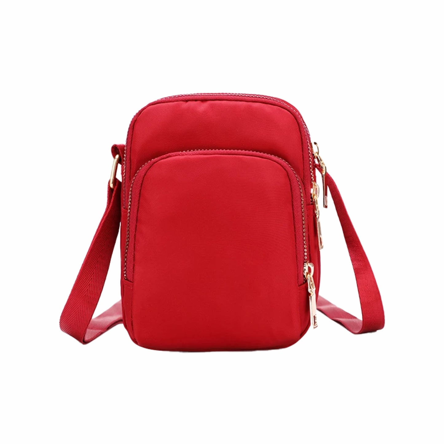 Nylon Crossbody Bag - Red