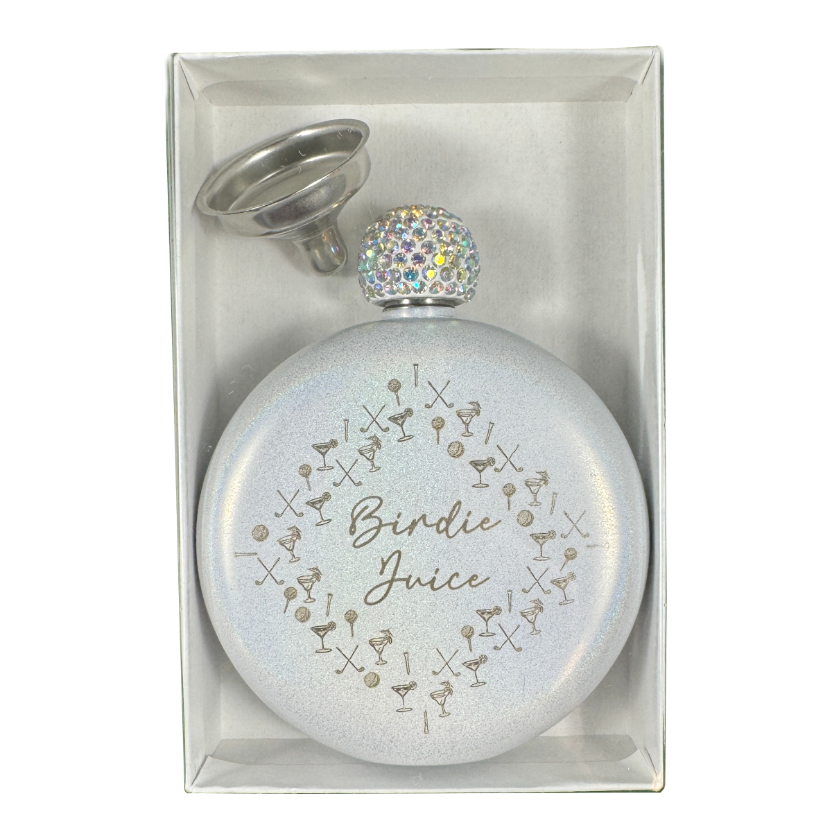 Birdie Juice Flask - White