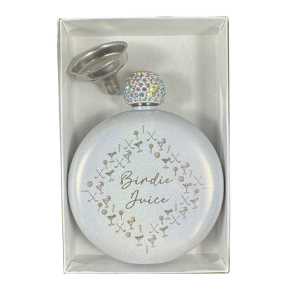 Birdie Juice Flask - White