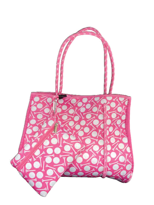 Fashion Tote Bag - Tee Time (Pink)