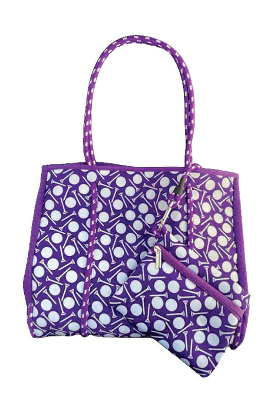 Fashion Tote Bag - Tee Time (Purple)