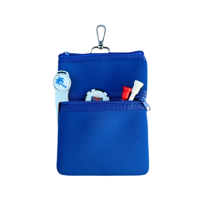 Double Zip Pouch - Blue